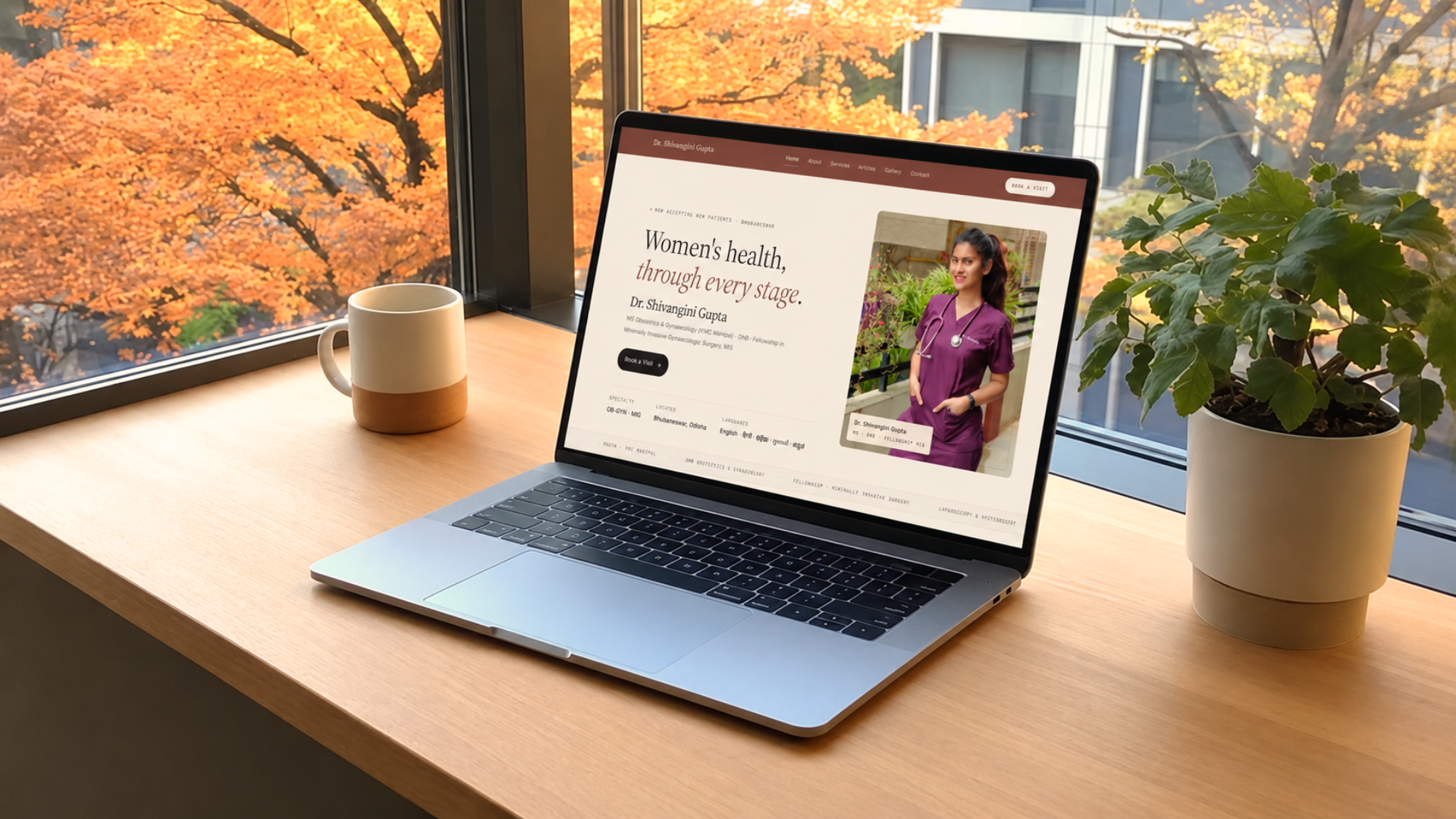 Women's health website — digital experience design
